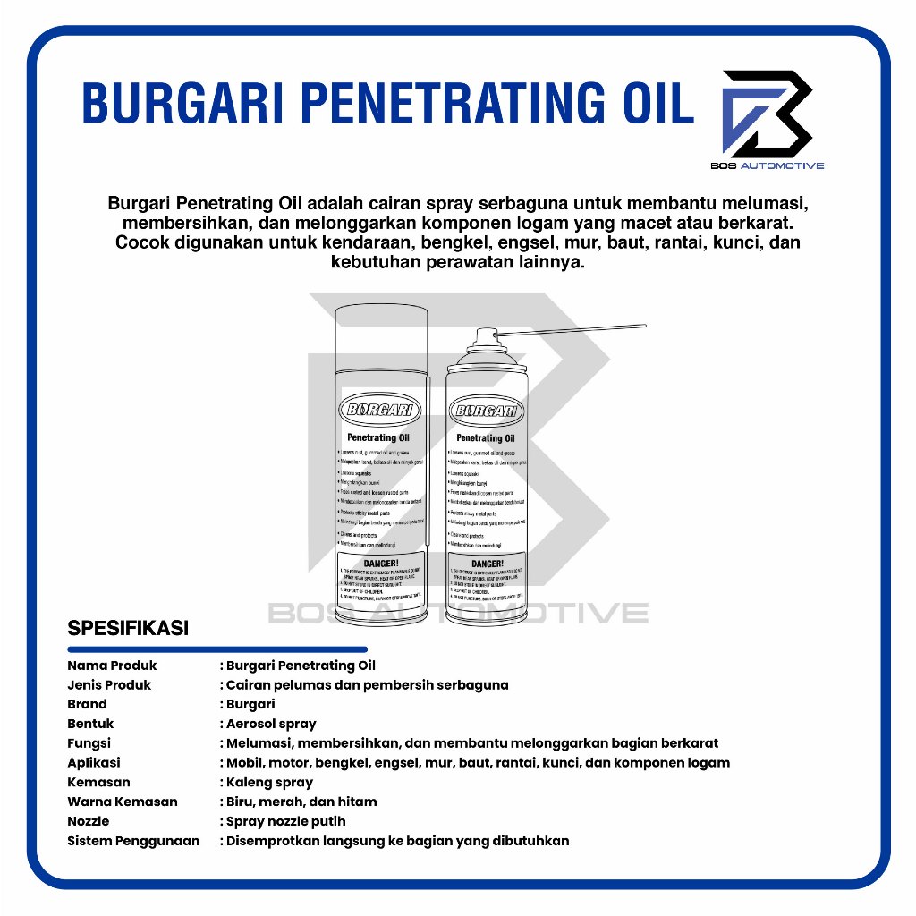 BURGARI PENETRANTING OIL WD CAIRAN PEMBERSIH PELUMAS ANTI KARAT BESI - foto-produk-2