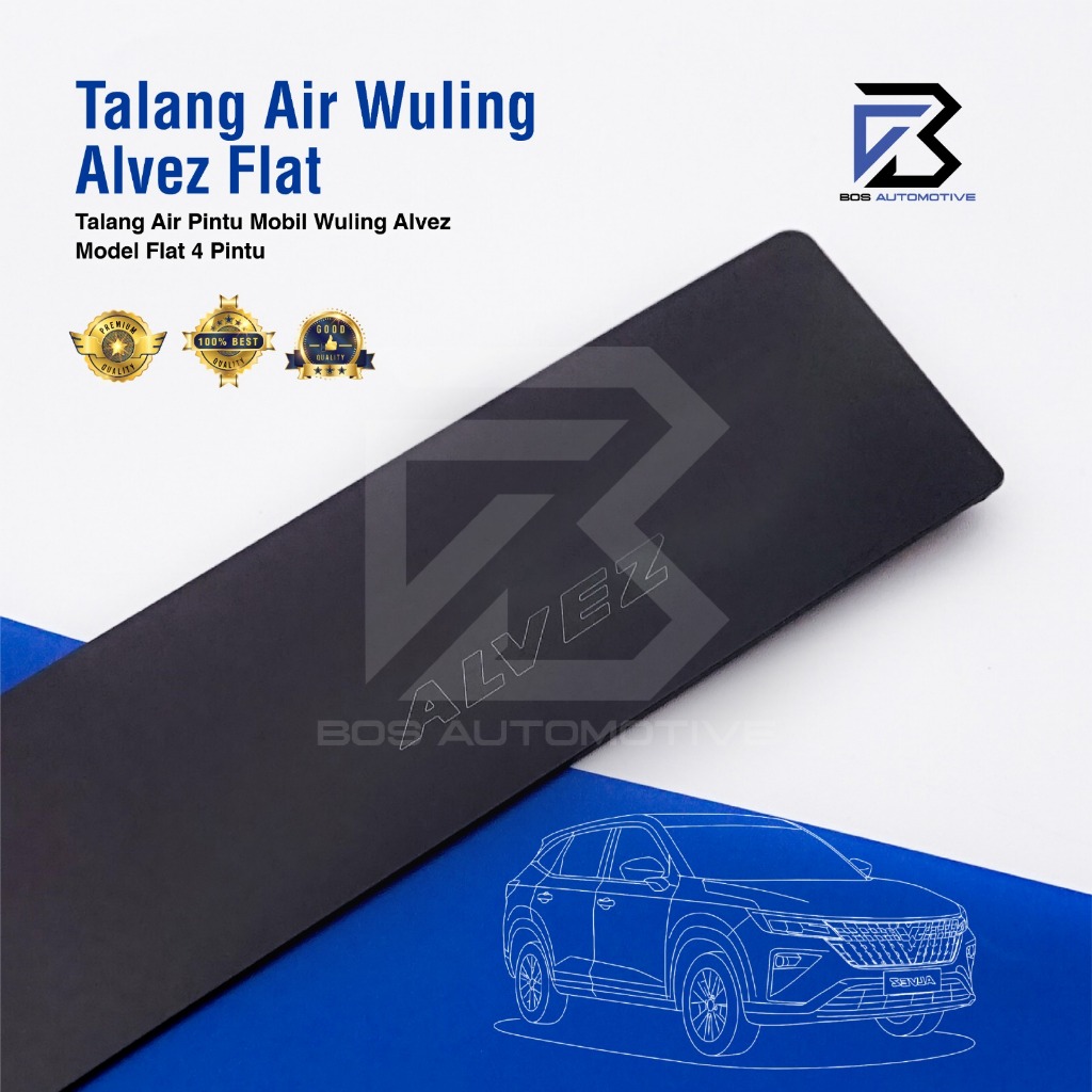 Talang Air Pintu Mobil Wuling Alvez 2023 Model Flat Rata 4 Pintu