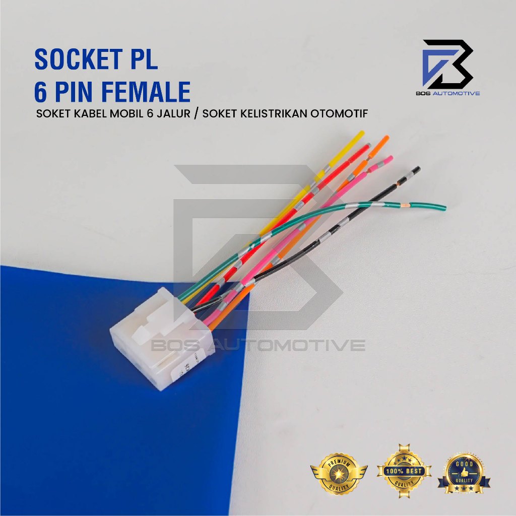Soket Sambung 6 Pin Besar Socket Sambungan Kabel Konektor Mobil Motor
