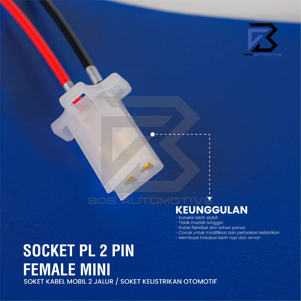 Soket Sambung 2 Pin Kecil / Mini Socket Sambungan Kabel Konektor Mobil Motor - foto-produk-3