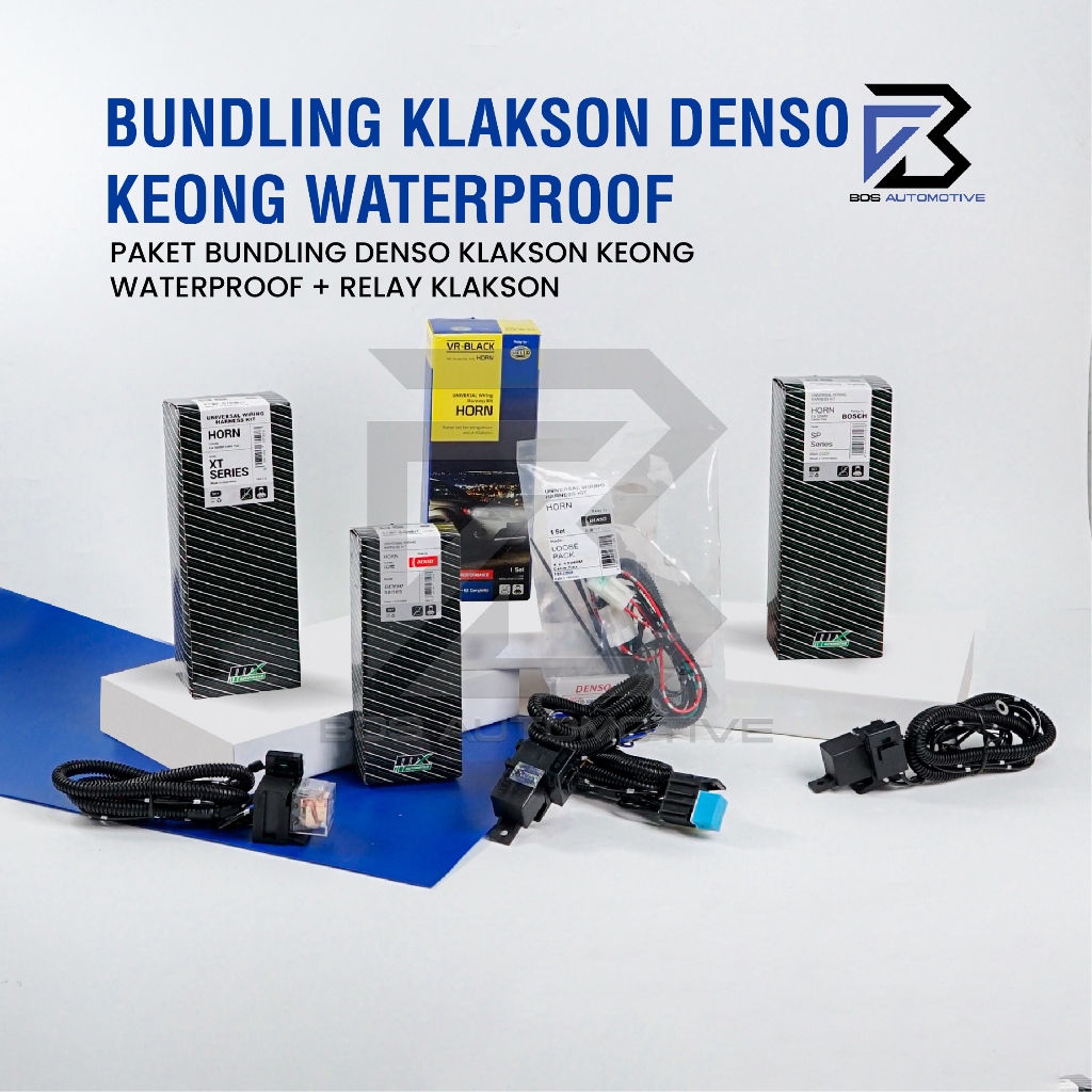 Klakson Keong Mobil Motor Denso Keong Waterproof + Kabel Relay Set Klakson 12v - foto-produk-4