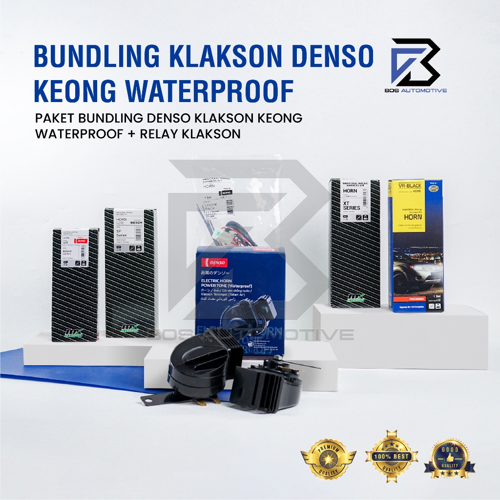 Klakson Keong Mobil Motor Denso Keong Waterproof + Kabel Relay Set Klakson 12v