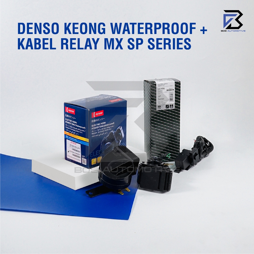 Klakson Keong Mobil Motor Denso Keong Waterproof + Kabel Relay Set Klakson 12v - foto-variasi-4