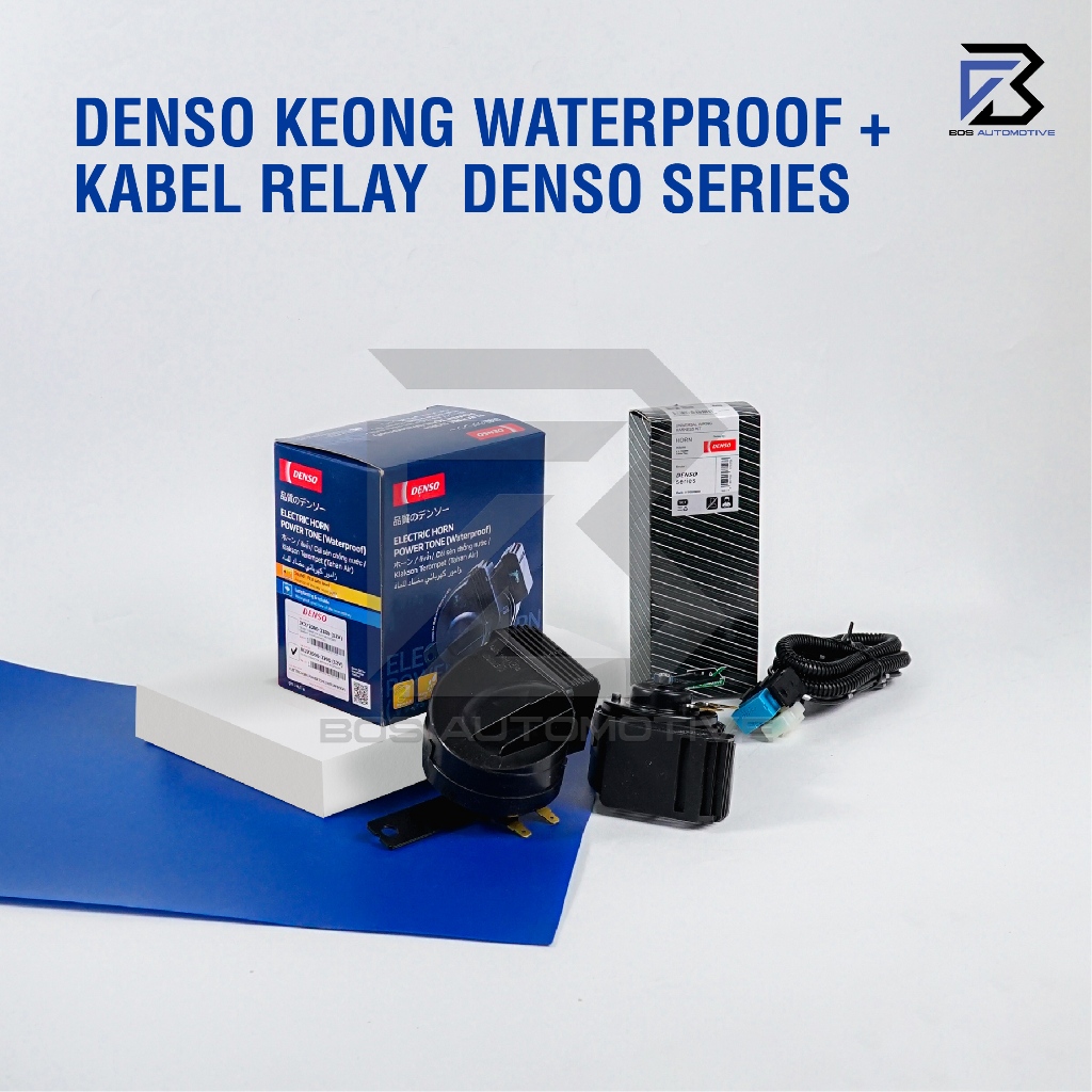 Klakson Keong Mobil Motor Denso Keong Waterproof + Kabel Relay Set Klakson 12v - foto-variasi-5