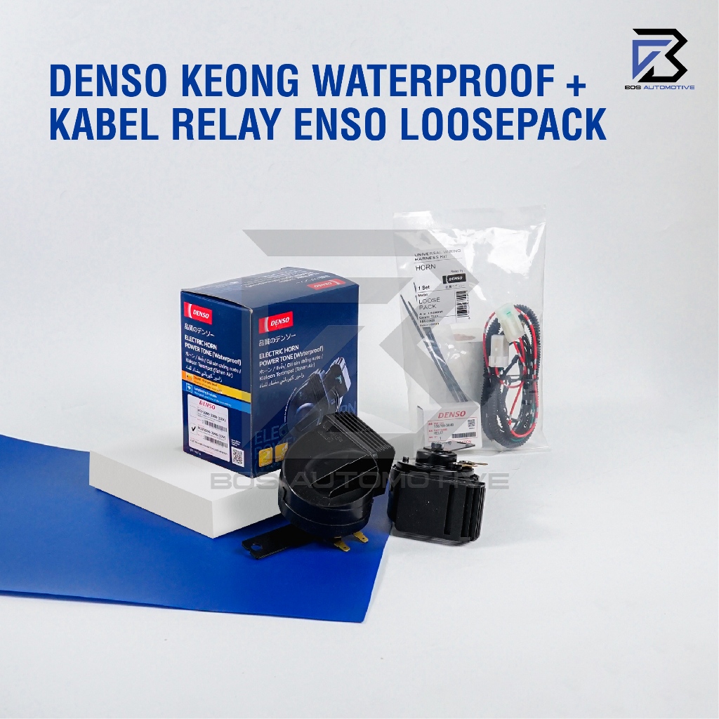 Klakson Keong Mobil Motor Denso Keong Waterproof + Kabel Relay Set Klakson 12v - foto-variasi-6