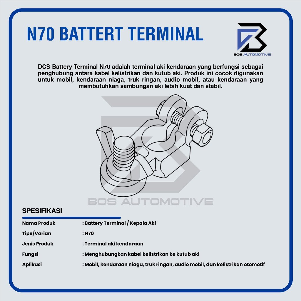 Terminal Kepala Aki / Klem Accu Kunigan Besar N70 Universal High Quality - foto-produk-2