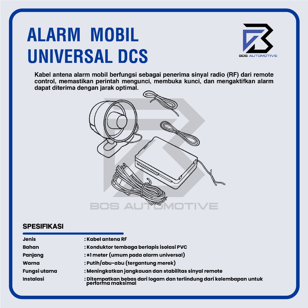Alarm Mobil DCS Tuk â€“ Tuk Model Remot Kunci Remote Sliding Alarm Car Universal - foto-produk-2