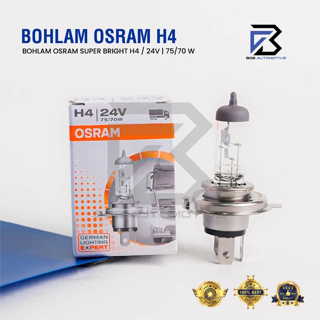 BOHLAM LAMPU MOBIL HALOGEN OSRAM H4 75/70W 24V | 100/90W 24V - foto-variasi-1