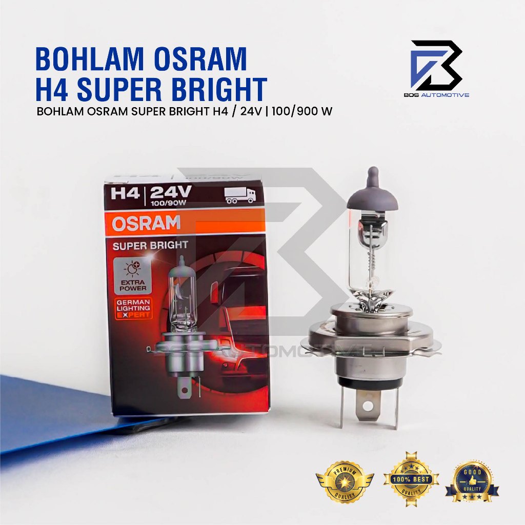 BOHLAM LAMPU MOBIL HALOGEN OSRAM H4 75/70W 24V | 100/90W 24V - foto-variasi-2