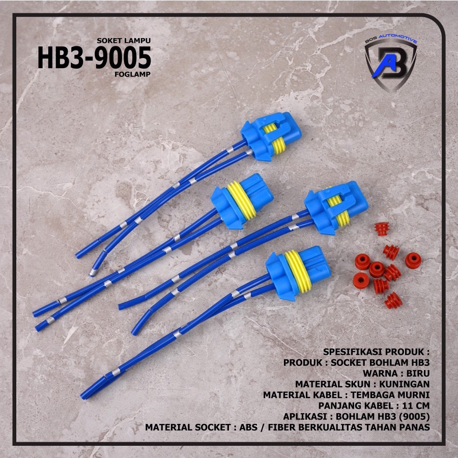 Socket Cable Foglamp / Soket Kabel Lampu Kabut Tembak Mobil HB3 - foto-produk-2