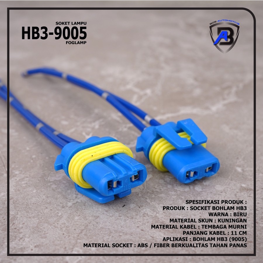 Socket Cable Foglamp / Soket Kabel Lampu Kabut Tembak Mobil HB3