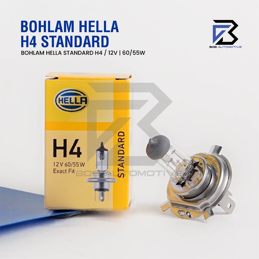 Bohlam Lampu Standard Mobil Halogen HELLA H4 P43T 12V 60/55W Original - foto-produk-4