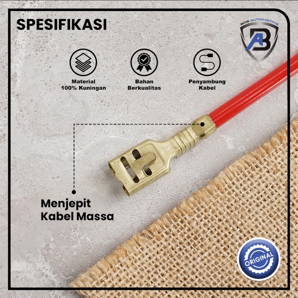 Terminal Skun Konektor Gepeng Female H-3555 Gepeng Cewek Besar Mobil Motor Universal - foto-produk-2
