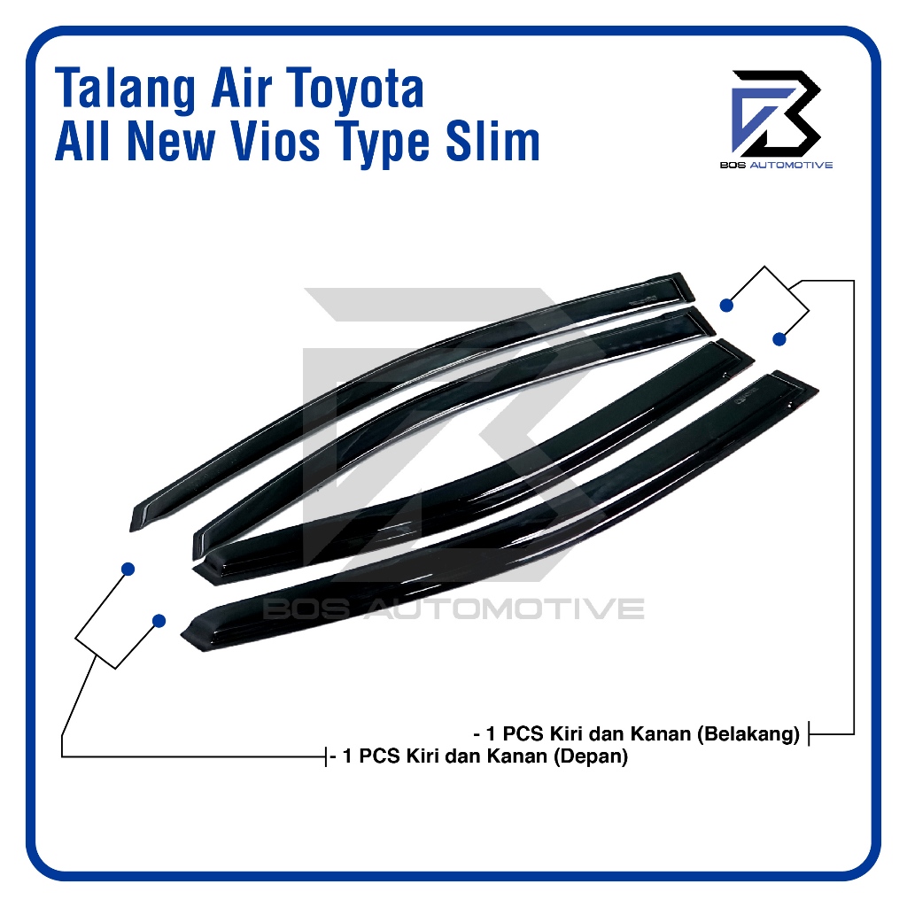 Talang Air Pintu Toyota All New Vios 2013 â€“ 2021 Model Slim 4 Pintu - foto-produk-3