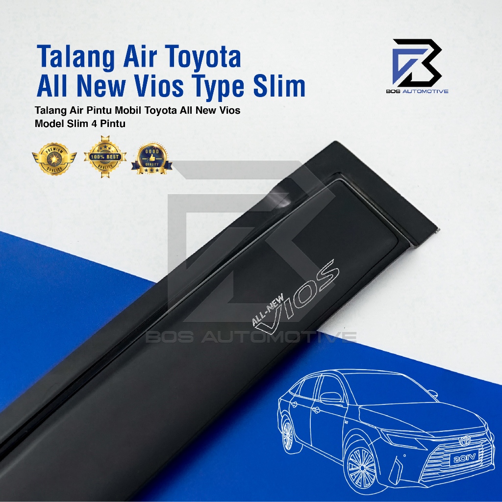 Talang Air Pintu Toyota All New Vios 2013 â€“ 2021 Model Slim 4 Pintu - foto-sampul