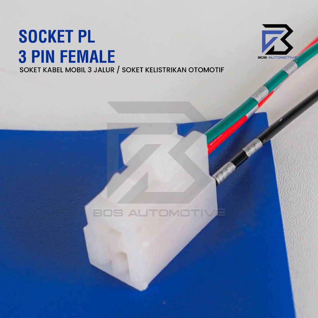 Soket Sambung 3 Pin Besar Socket Sambungan Kabel Konektor Mobil Motor - foto-produk-1