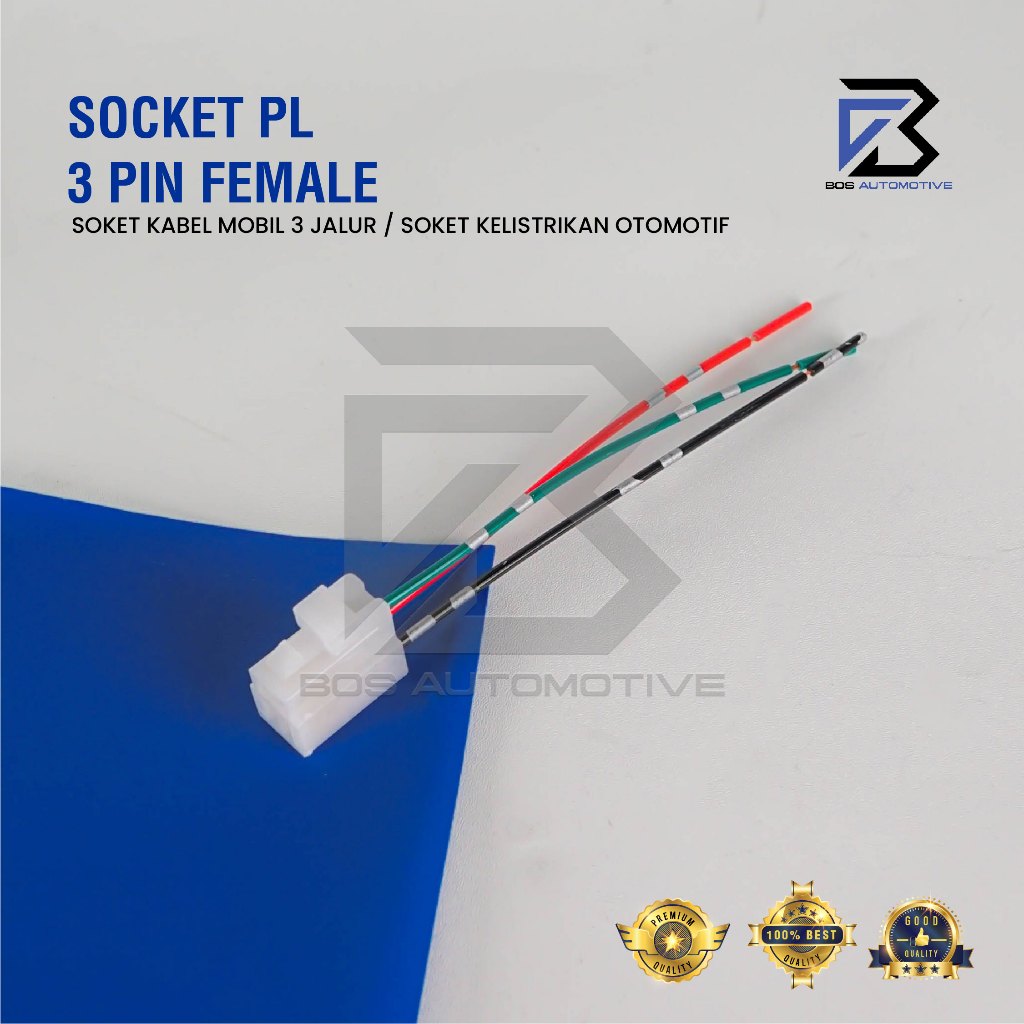 Soket Sambung 3 Pin Besar Socket Sambungan Kabel Konektor Mobil Motor