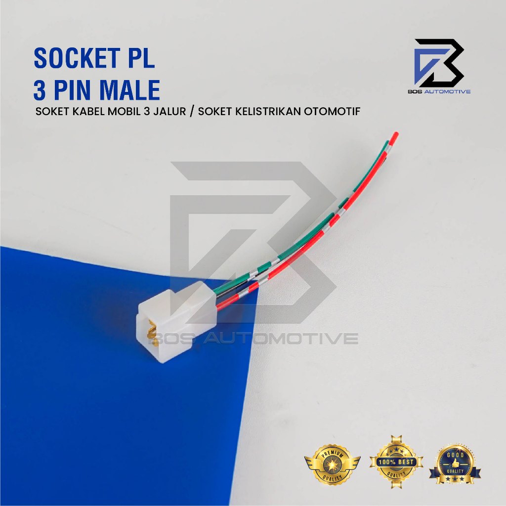 Soket Sambung 3 Pin Besar Socket Sambungan Kabel Konektor Mobil Motor - foto-variasi-2