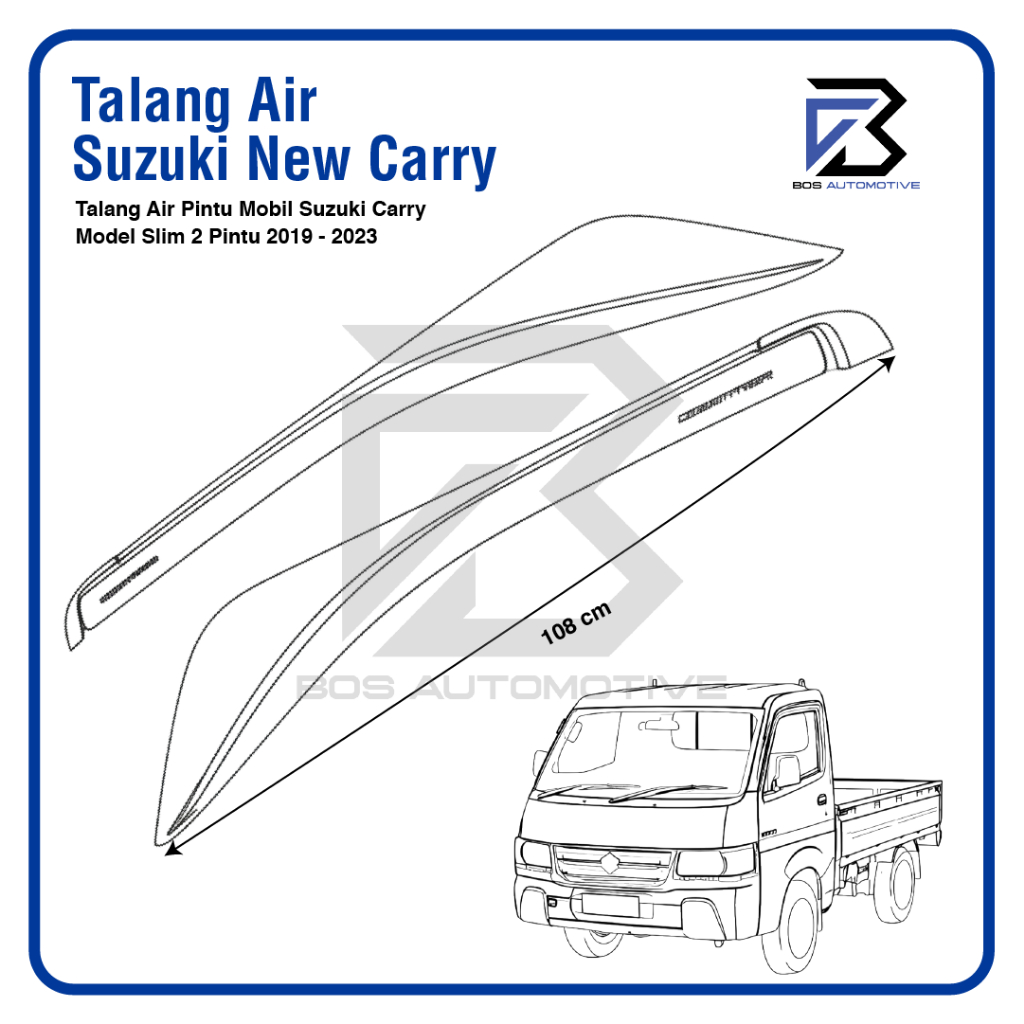 Talang Air Pintu Mobil Suzuki Carry 2019 â€“ 2023 Model Kupu - Kupu 2 Pintu - foto-produk-2