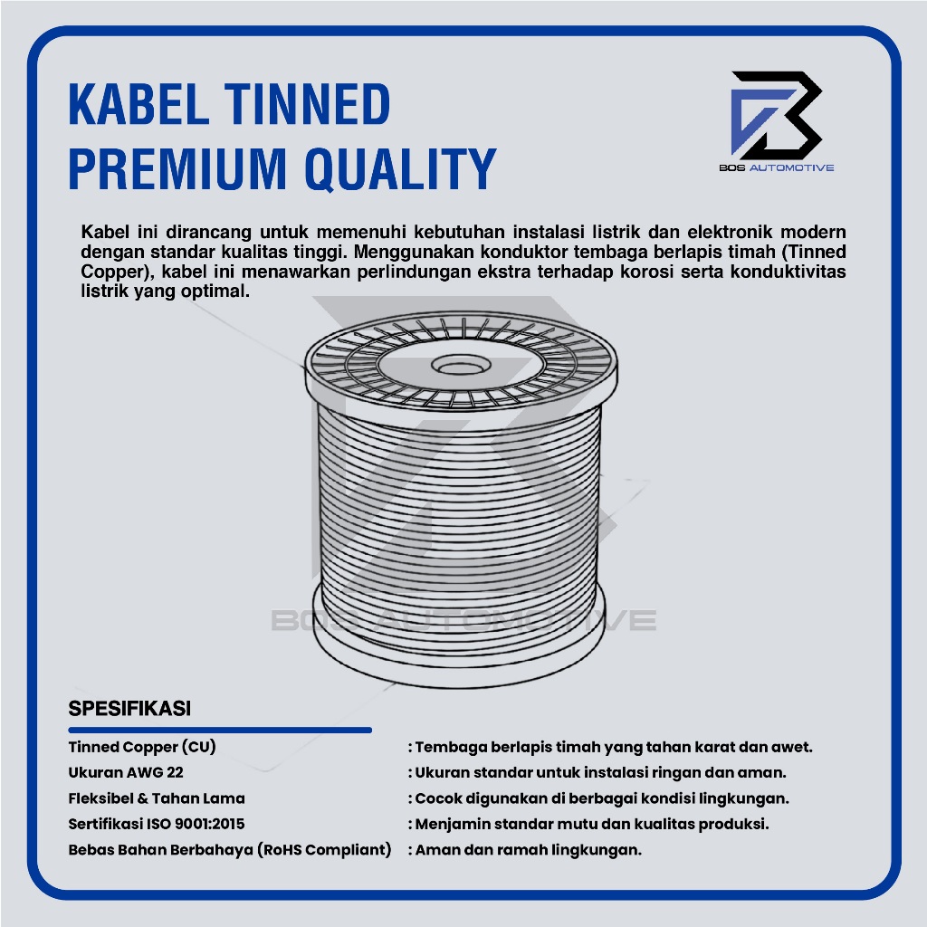 Kabel Bintik Tinned MX CU 0.5MM x 100M Kabel Body Serabut Lapis Timah MX Cable Mobil Motor New Premium - foto-produk-2