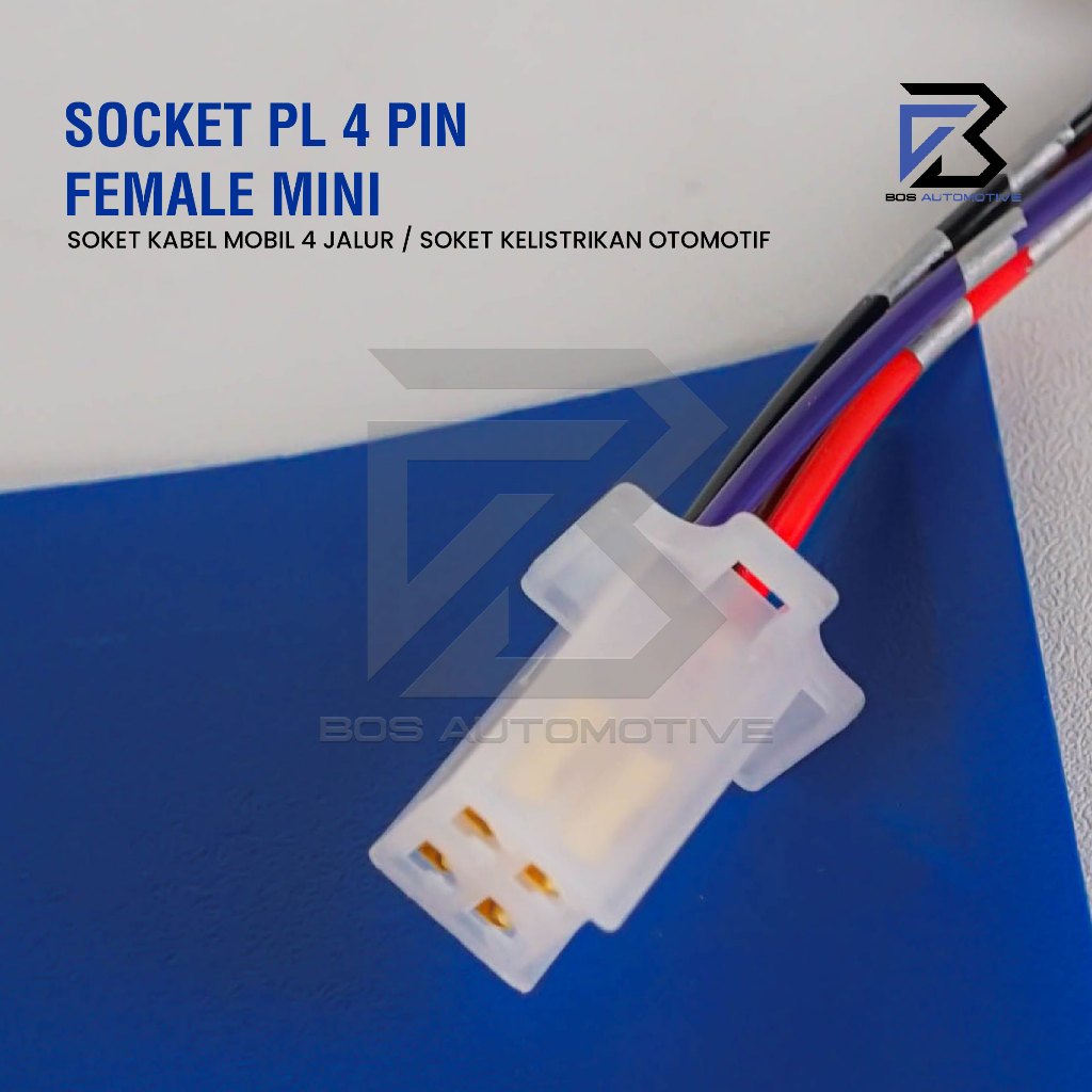 Soket Sambung 4 Pin Kecil / Mini Socket Sambungan Kabel Konektor Mobil Motor - foto-produk-1