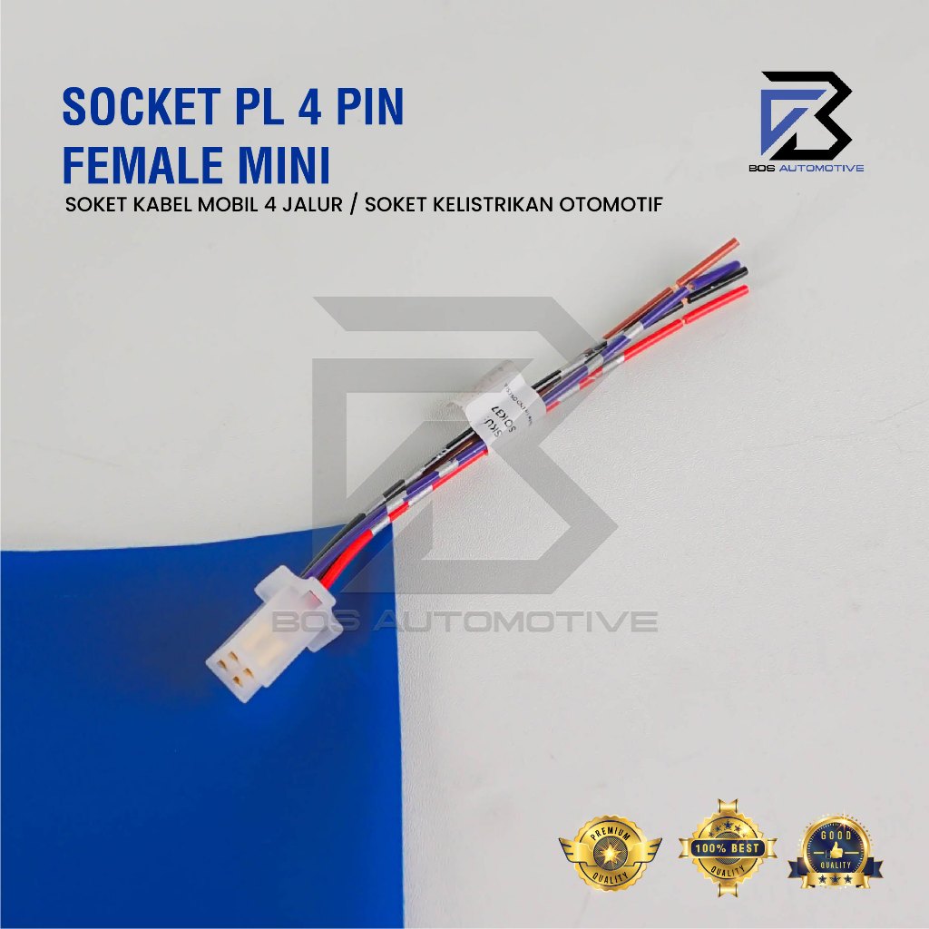 Soket Sambung 4 Pin Kecil / Mini Socket Sambungan Kabel Konektor Mobil Motor - foto-variasi-1