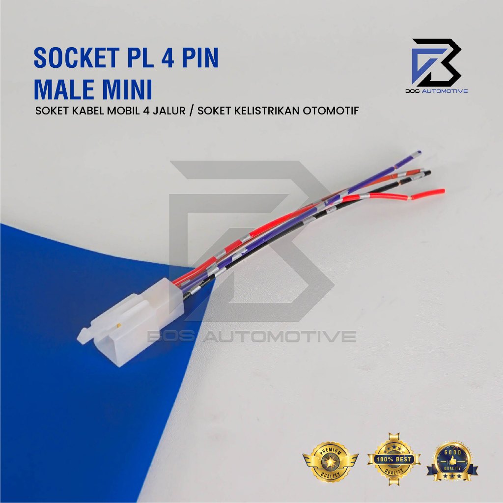 Soket Sambung 4 Pin Kecil / Mini Socket Sambungan Kabel Konektor Mobil Motor - foto-variasi-2