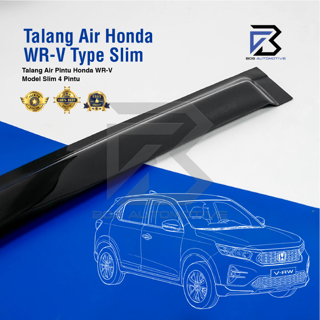 Talang Air Pintu Mobil Honda WRV 2022 â€“ 2023 Model Slim 4 Pintu