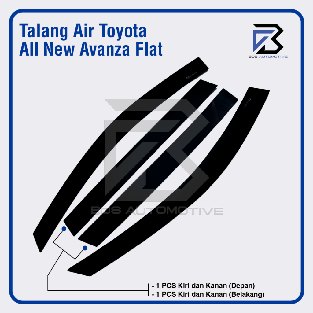 Talang Air Pintu Mobil Toyota All New Avanza 2011 â€“ 2014 Model Flat Rata 4 Pintu - foto-produk-4