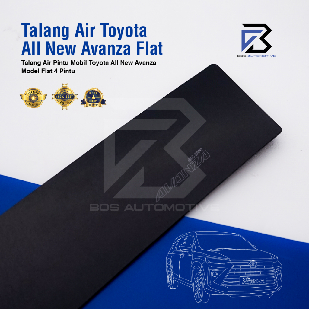 Talang Air Pintu Mobil Toyota All New Avanza 2011 â€“ 2014 Model Flat Rata 4 Pintu
