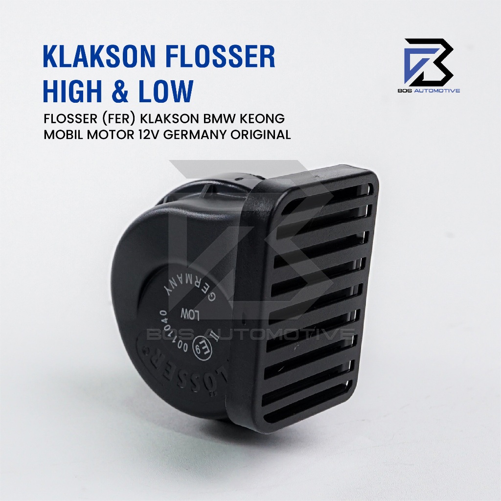 Klakson Keong Mobil Motor FLOSSER BMW Germany Waterproof dengan Kabel Relay Set Klakson 12v Original - foto-produk-4