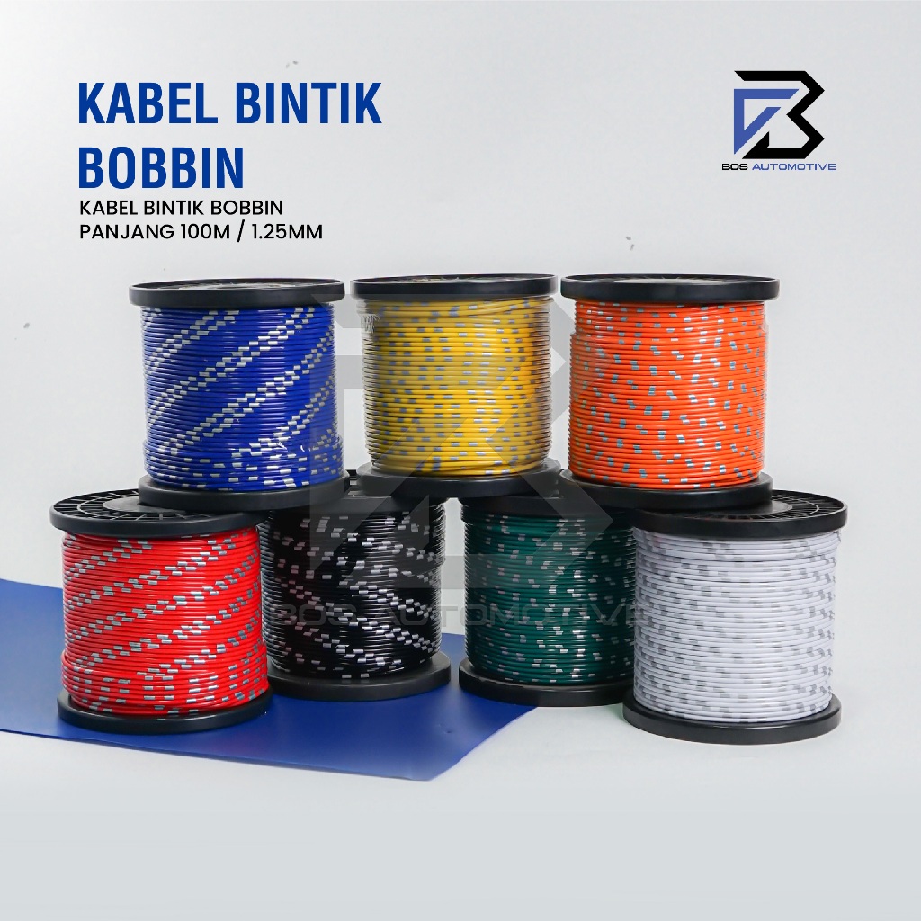 Kabel Bintik AVSS 1.5MM x 100M Kabel Otomotif Body Mobil Motor Serabut Tembaga (BOBIN) - foto-produk-1