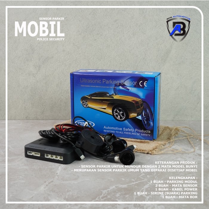 SENSOR PARKING MOBIL SECURITY 2 TITIK BEP NON DISPLAY UNIVERSAL - foto-sampul