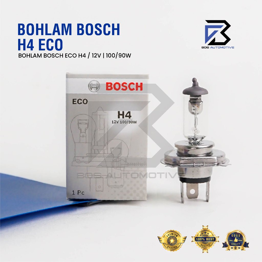 BOHLAM LAMPU MOBIL HALOGEN BOSCH H4 12V 100/90W | 60/55W 12V ORIGINAL HIGH QUALITY