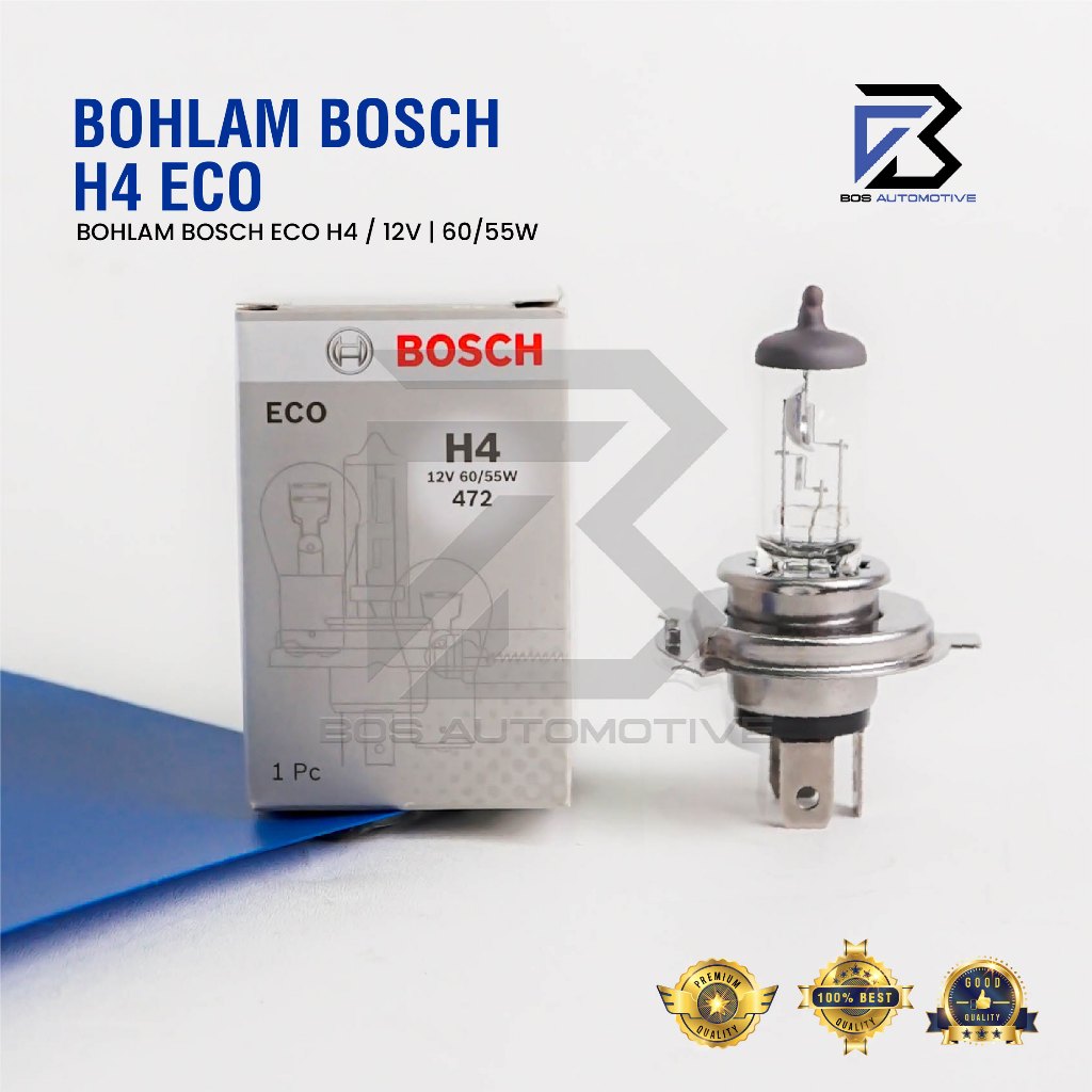 BOHLAM LAMPU MOBIL HALOGEN BOSCH H4 12V 100/90W | 60/55W 12V ORIGINAL HIGH QUALITY - foto-variasi-1
