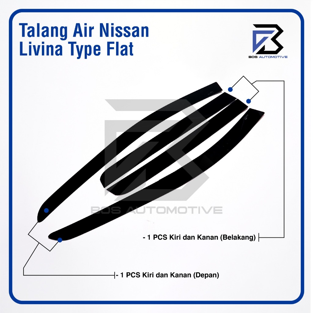 Talang Air Pintu Mobil Nissan All New Livina 2013 â€“ 2020 Model Flat Rata 4 Pintu - foto-produk-4