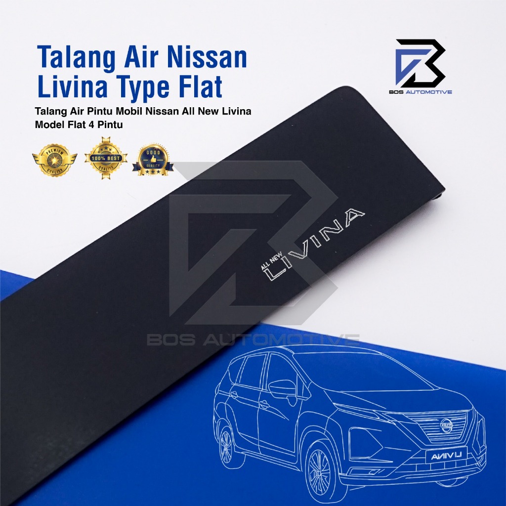 Talang Air Pintu Mobil Nissan All New Livina 2013 â€“ 2020 Model Flat Rata 4 Pintu