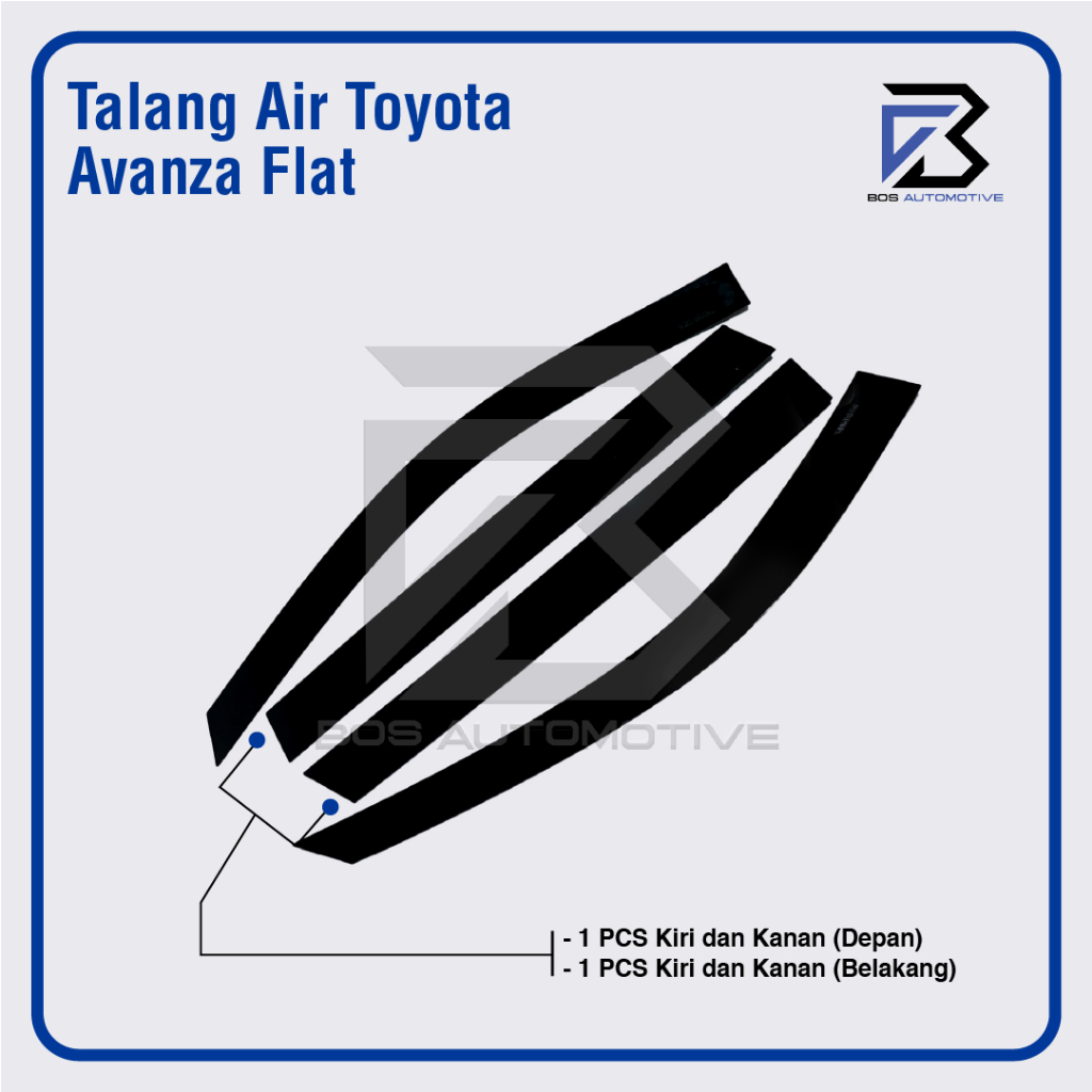 Talang Air Pintu Mobil Toyota Avanza Lama 2004 - 2011 Model Flat Rata 4 Pintu - foto-produk-4