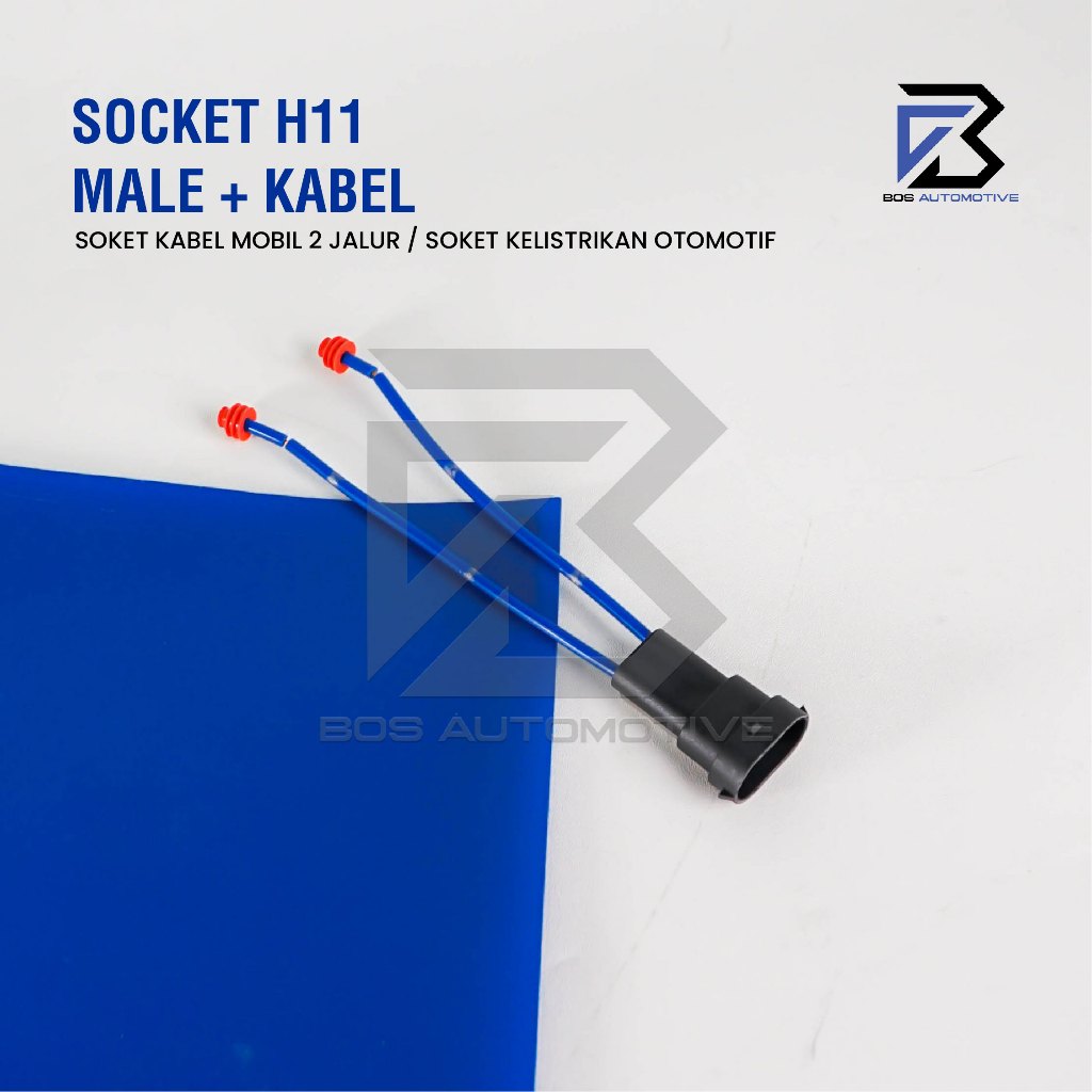 Socket Cable Foglamp / Soket Kabel Cowok / Male Lampu Kabut Tembak Mobil H11 / H16 / H8 / HB3 - foto-produk-4