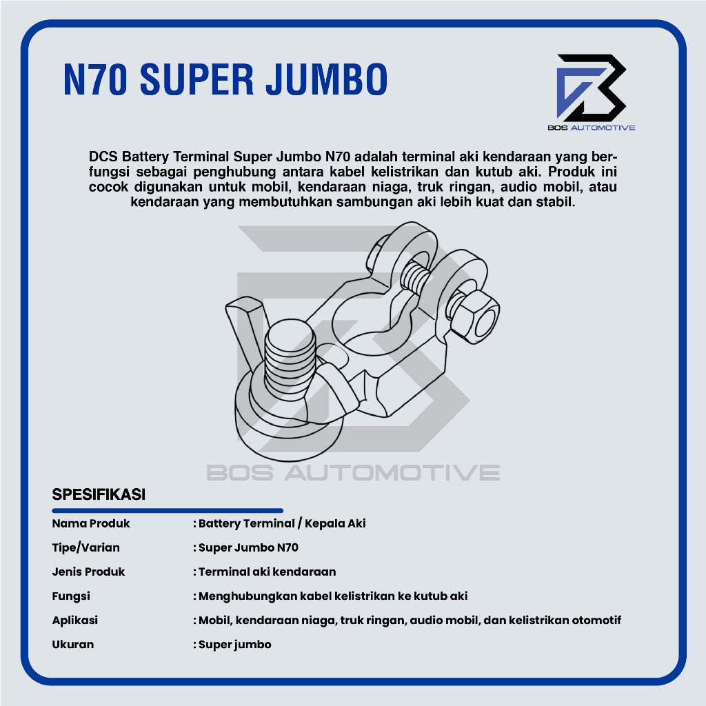 KEPALA AKI KUNINGAN BESAR / KLEM ACCU TEBAL N70 SUPER JUMBO UNIVERSAL - foto-produk-2
