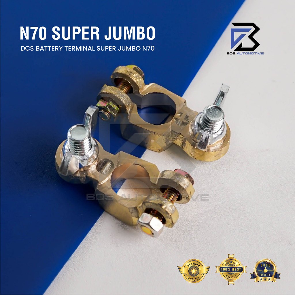 KEPALA AKI KUNINGAN BESAR / KLEM ACCU TEBAL N70 SUPER JUMBO UNIVERSAL