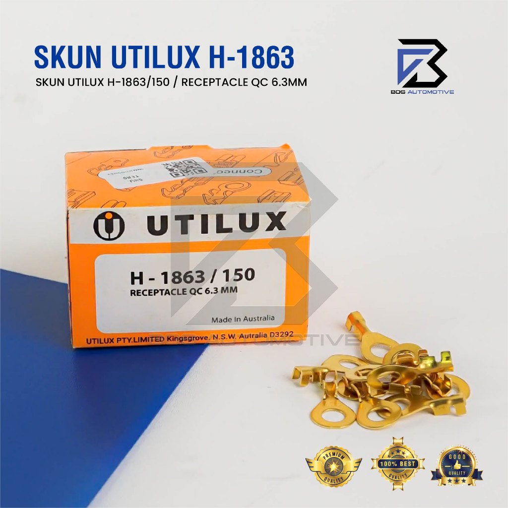 Terminal Skun Gepeng UTILUX H1863 Ring Gepeng Baut 10 Konektor Kabel Original