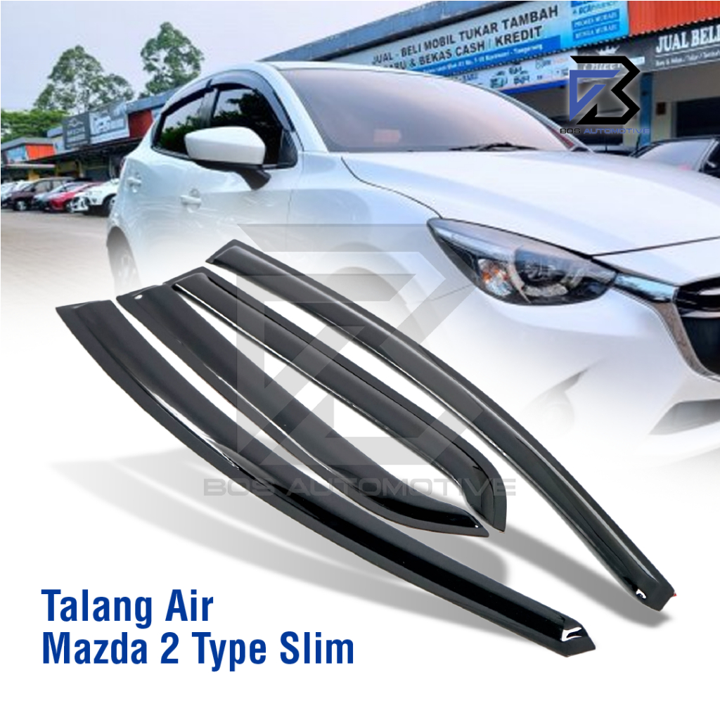 Talang Air Pintu Mobil Mazda 2 2009 - 2014 Model Slim 4 Pintu - foto-produk-4