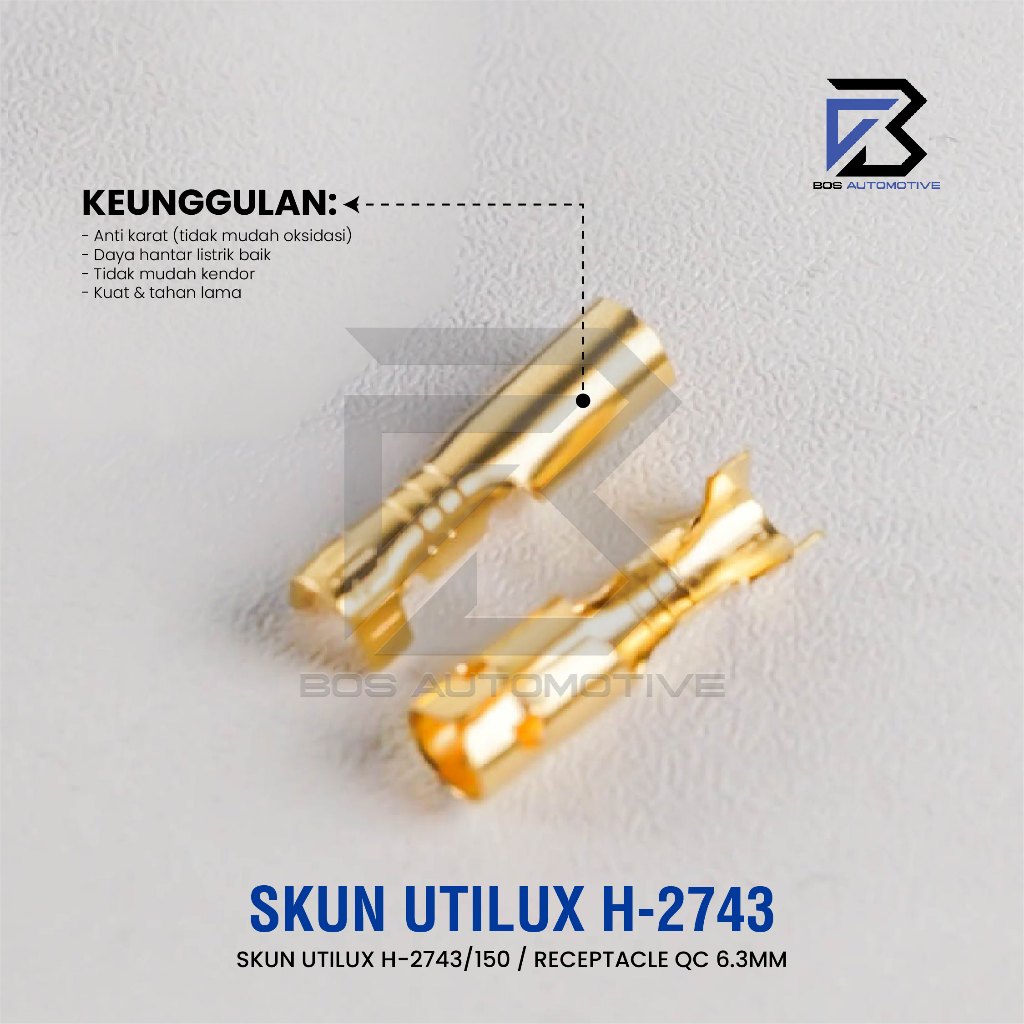 Terminal Skun UTILUX H-2743 Bulat Cewek Konektor Kabel Original - foto-produk-3