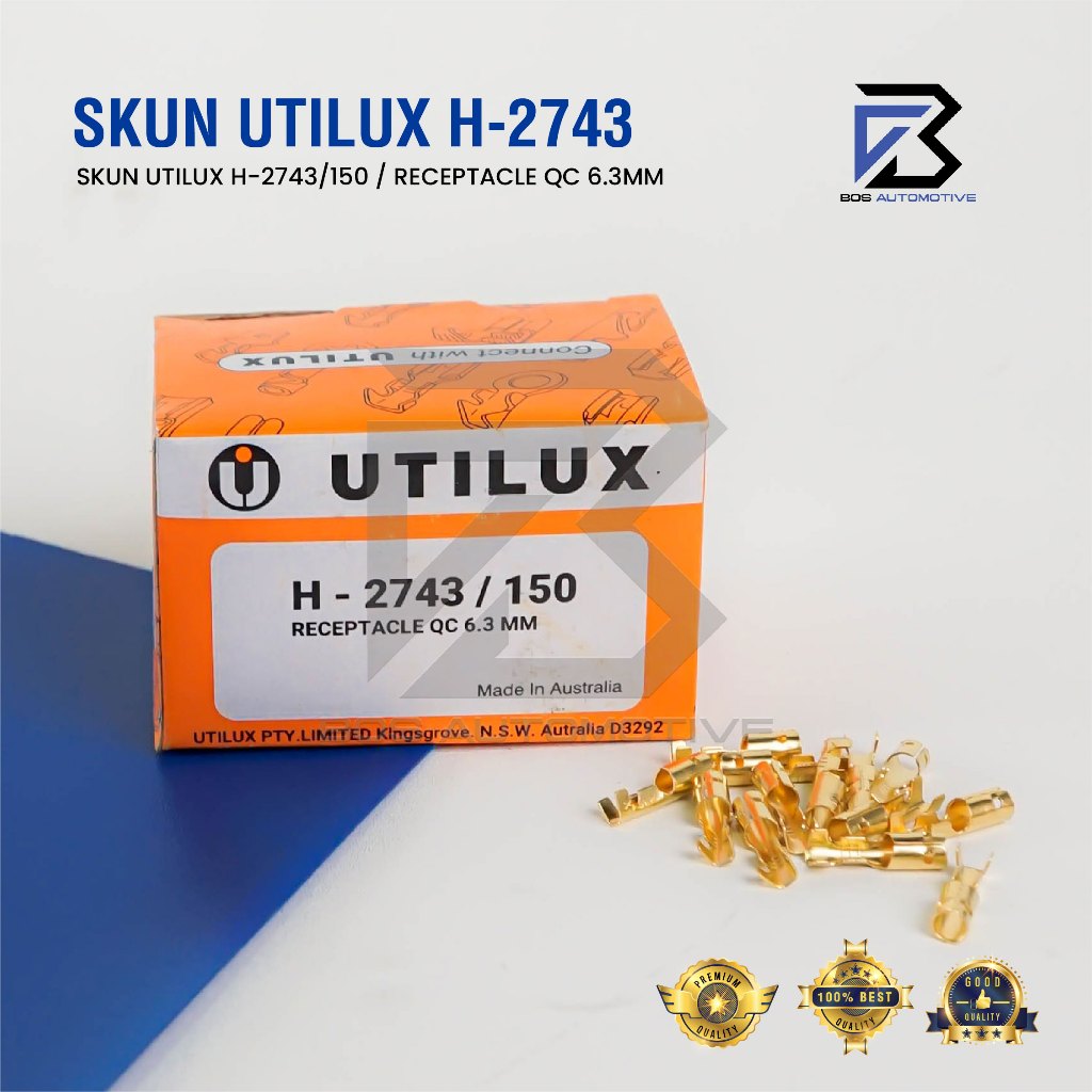Terminal Skun UTILUX H-2743 Bulat Cewek Konektor Kabel Original
