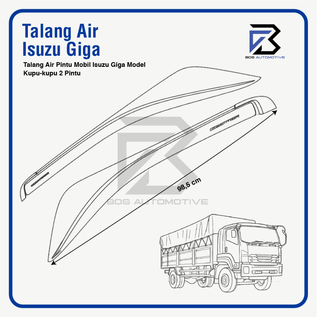 Talang Air Pintu Mobil Isuzu Giga Model Kupu - Kupu 2 Pintu - foto-produk-2