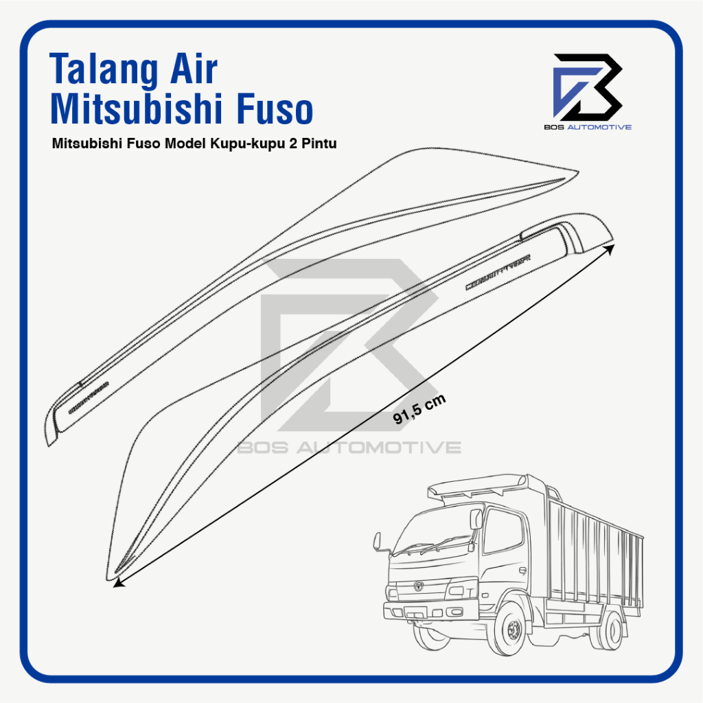 Talang Air Pintu Mobil Mitsubishi Fuso Model Kupu - Kupu 2 Pintu - foto-produk-2