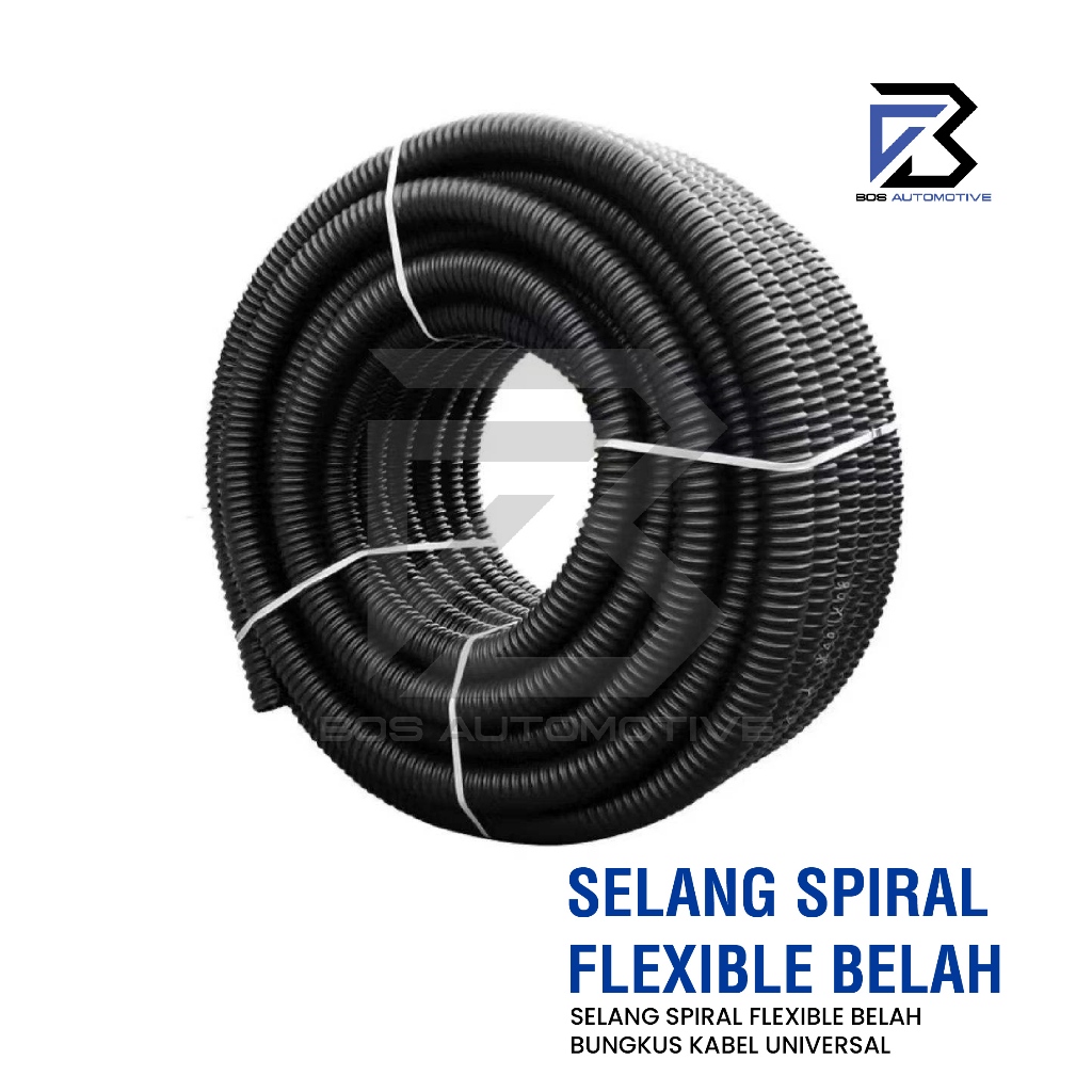 Selang Spiral Flexible Model Belah 19MM x 50M Pembungkus Kabel Mobil Motor Universal - foto-produk-2