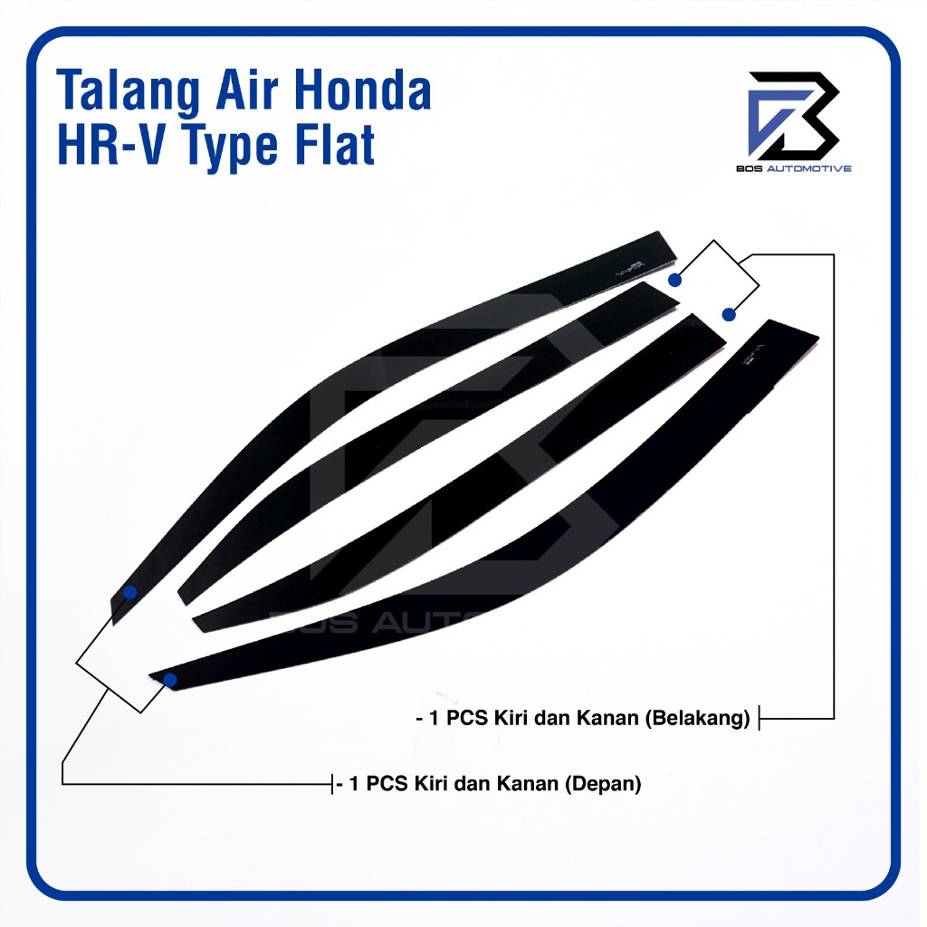 Talang Air Pintu Mobil Honda All New HRV 2022 â€“ 2023 Model Flat Rata 4 Pintu - foto-produk-4