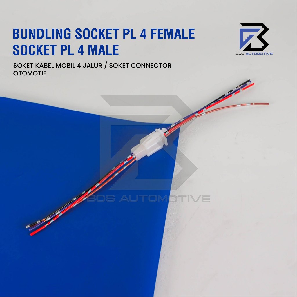 Soket Sambung 4 Pin Kecil / Mini Socket Sambungan Kabel Konektor Mobil Motor (1 SET) - foto-produk-3